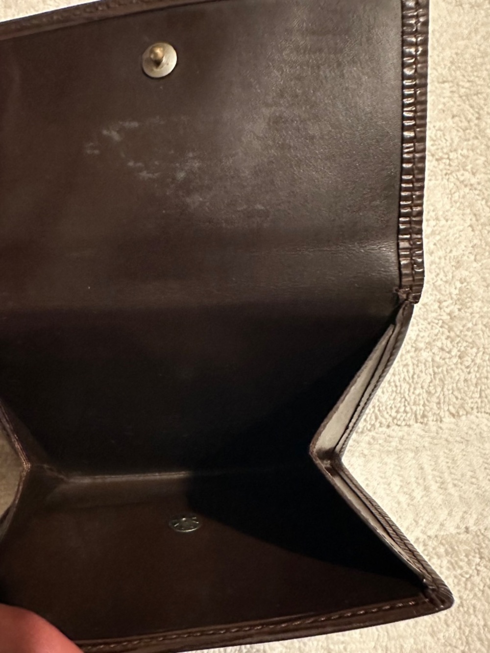 Louis Vuitton Vintage Epi Leather Wallet | Dark Brown Compact French Luxury - Picture 10 of 12